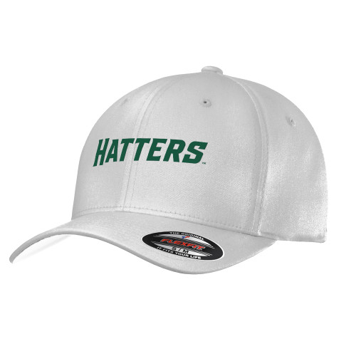  White Flexfit Structured Low Profile Hat - Hatters