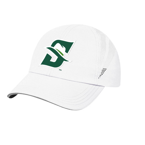  Womens White Performance Cap - Primary logo