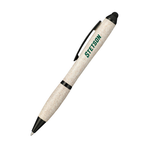  Nash Wheat Straw Ballpoint Beige Stylus Pen - Secondary Logo