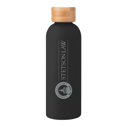  Blair Black Stainless Steel Bottle w/ Bamboo Lid 17 oz - Stetson University Law Horizontal Engraved