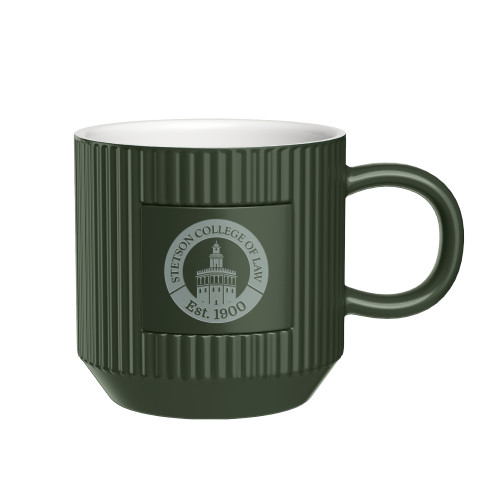  First Light Dark Green Ceramic Mug - Stetson University Law Seal Engraved