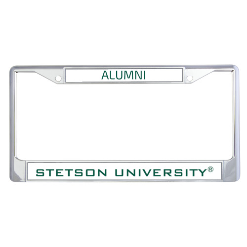  Metal License Plate Frame in Chrome - Stetson University