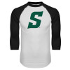 Thumbnail image for  White/Black Raglan Baseball T Shirt