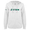 Thumbnail image for  ENZA Womens White V Notch Raw Edge Fleece Hoodie