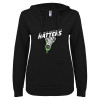 Thumbnail image for  ENZA Womens Black V Notch Raw Edge Fleece Hoodie