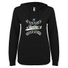 Thumbnail image for  ENZA Womens Black V Notch Raw Edge Fleece Hoodie