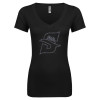 Thumbnail image for  Next Level Womens Black Ideal V Tee