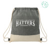 Thumbnail image for  Split Recycled Cotton Natural/Black Drawstring Bag