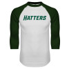Thumbnail image for  White/Dark Green Raglan Baseball T Shirt