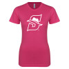 Thumbnail image for  Next Level Womens Fuchsia Boyfriend Tee
