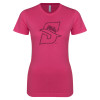 Thumbnail image for  Next Level Womens Fuchsia Boyfriend Tee