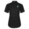 Thumbnail image for  Womens Black Twill Button Up Short Sleeve