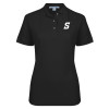 Thumbnail image for  Womens Silk Touch Black Pique Polo