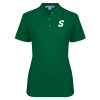 Thumbnail image for  Womens Silk Touch Dark Green Pique Polo