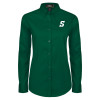Thumbnail image for  Womens Dark Green Twill Button Down Long Sleeve 