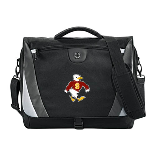 Salisbury Black/Grey Slope Computer Messenger Bag