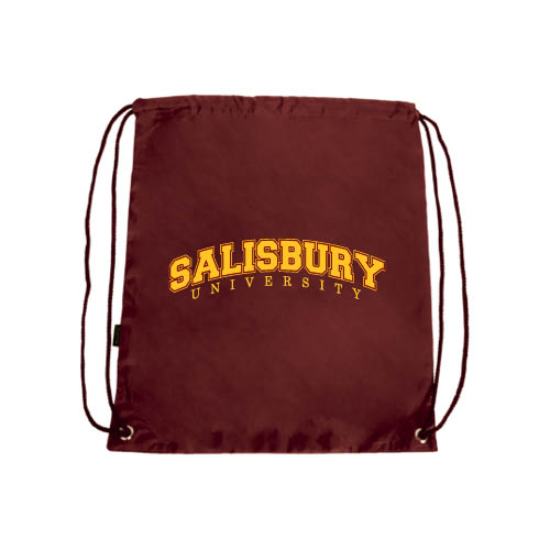  Maroon Drawstring Backpack - Arched Salisbury University
