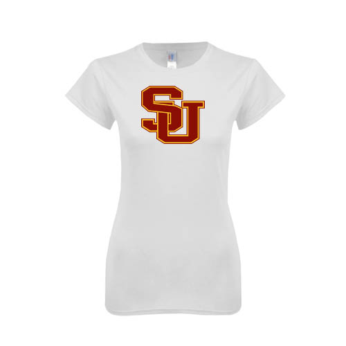  Next Level Womens White Boyfriend Tee - SU