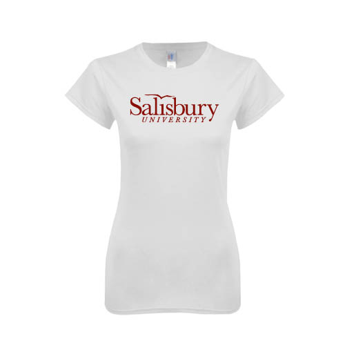  Next Level Womens White Boyfriend Tee - Salisbury University