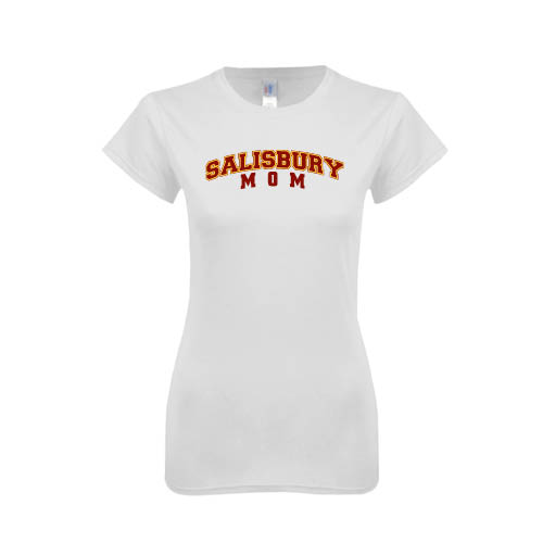  Next Level Womens White Boyfriend Tee - Mom