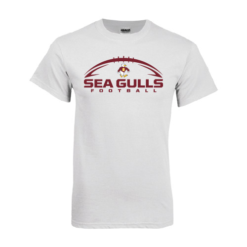  White T Shirt - Sea Gulls Football Horizontal w/ Ball