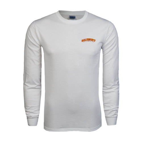  White Long Sleeve T Shirt - Arched Salisbury University