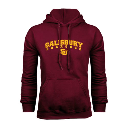  Maroon Fleece Hoodie - Lacrosse