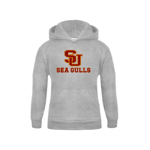  Youth Grey Fleece Hood - SU Sea Gulls