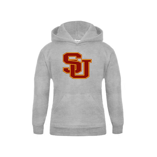  Youth Grey Fleece Hood - SU