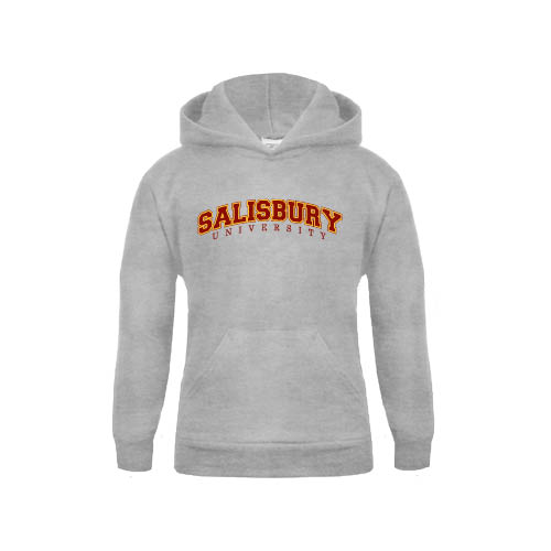  Youth Grey Fleece Hood - Arched Salisbury University