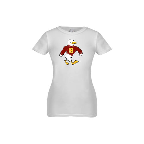  Next Level Girls White Fashion Fit T Shirt - Sammy the Sea Gull