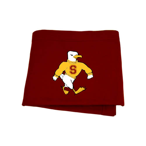  Maroon Sweatshirt Blanket - Sammy the Sea Gull