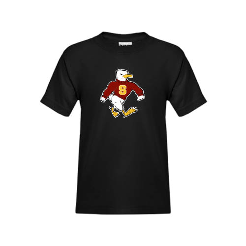  Youth Black T Shirt - Sammy the Sea Gull Distressed