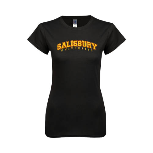  Next Level Womens Black Boyfriend Tee - Arched Salisbury University
