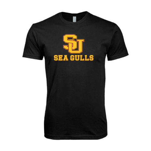  Next Level Black SoftStyle T Shirt - SU Sea Gulls