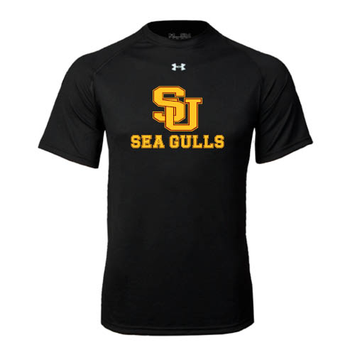  Under Armour Black Tech Tee - SU Sea Gulls