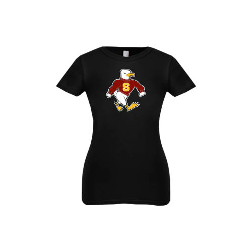  Next Level Girls Black Fashion Fit T Shirt - Sammy the Sea Gull