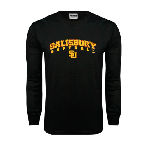  Black Long Sleeve T Shirt - Softball