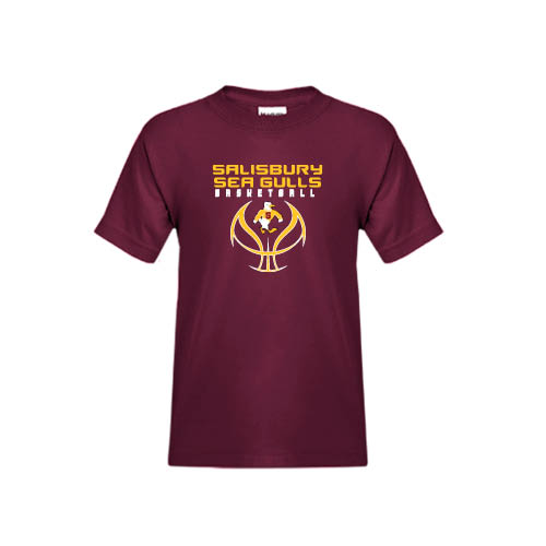  Youth Maroon T Shirt - Graphics on Basketball