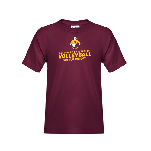  Youth Maroon T Shirt - Can You Dig It