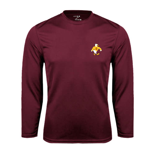  Maroon Performance Long Sleeve Shirt - Sammy the Sea Gull