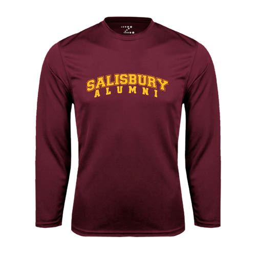  Maroon Performance Long Sleeve Shirt - Alumni