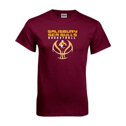  Maroon T Shirt - Graphics on Basketball