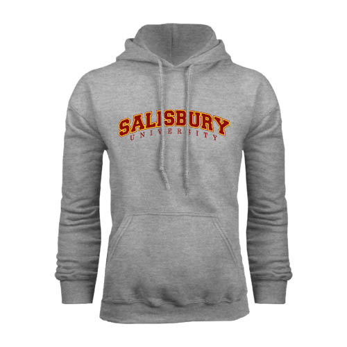  Grey Fleece Hoodie - Arched Salisbury University