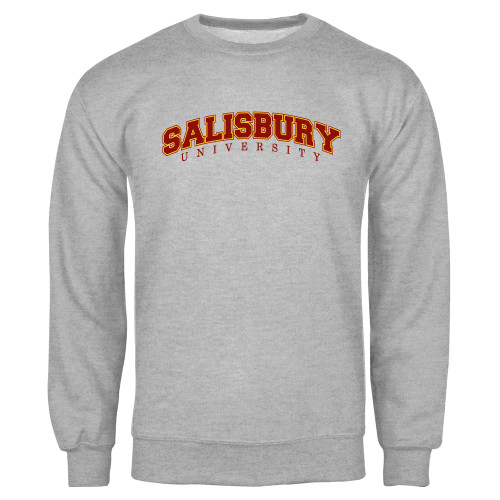  Grey Fleece Crew - Arched Salisbury University