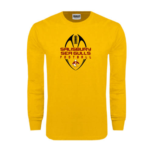  Gold Long Sleeve T Shirt - Tall Football Design