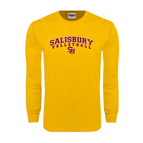  Gold Long Sleeve T Shirt - Volleyball