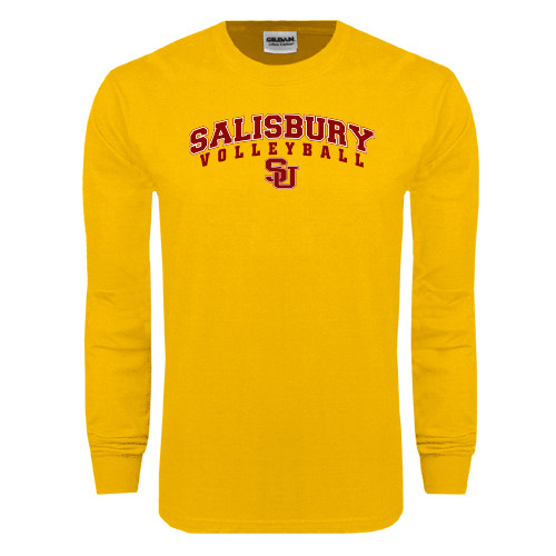  Gold Long Sleeve T Shirt - Volleyball