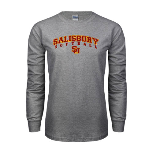  Grey Long Sleeve T Shirt - Softball
