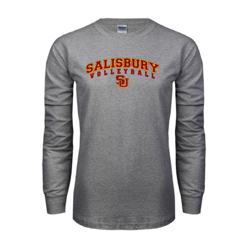  Grey Long Sleeve T Shirt - Volleyball